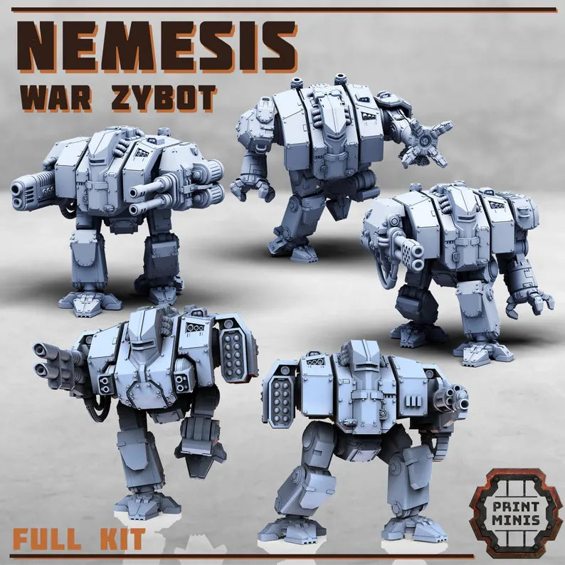 Nemesis - War Zybot - 5 postures - Figurine Print Minis
