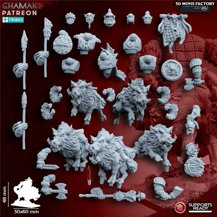 Orcs on wildboars - GHAMAK